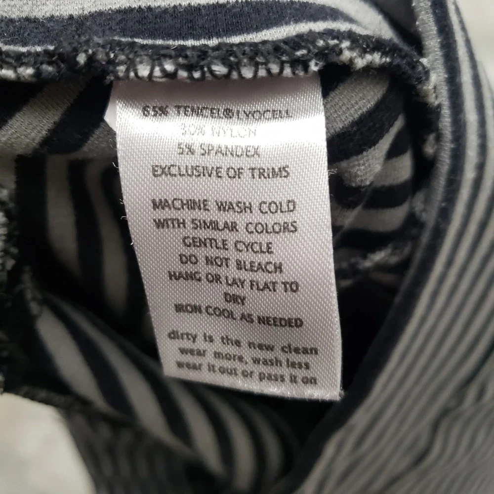 Toad&Co Mini Skirt Womens Medium Gray Stretch Pull On Striped